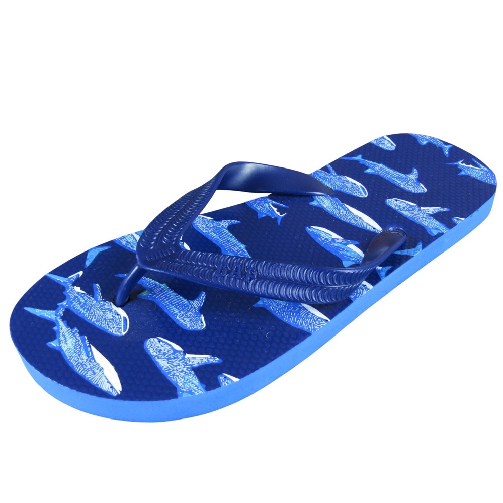Gap Shark Flip Flop Women 8 Blue Rubber Sandals Lightweight‎ Casual
